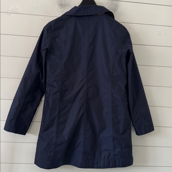 Barbour Size US 8 Reversible Derby Mac Water Wind Resistant Jacket in Navy/Plaid - Picture 7 of 17